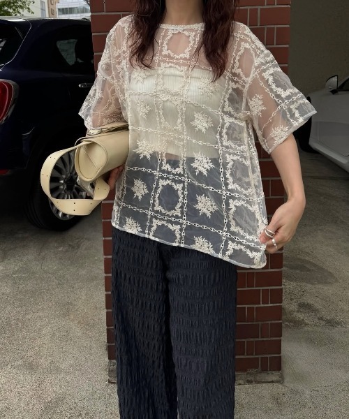 WILLFULLY(ウィルフリー)の「square lace big tee & rib tops SET(Tシャツ/カットソー・レディース・ブラック/ナチュラル・FREE)」の20枚目の写真