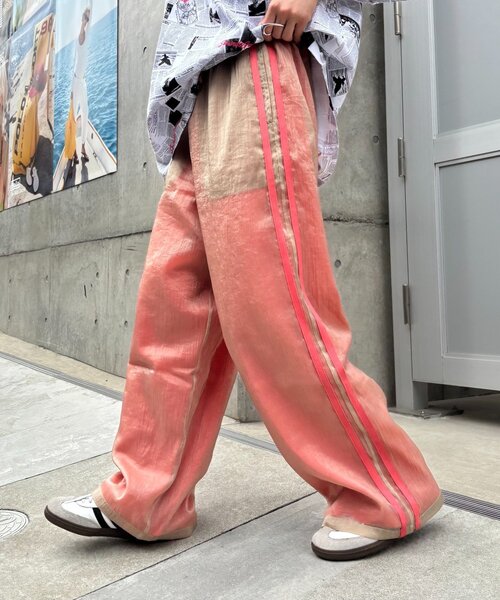 SOUNDSGOOOOD(サウンズグッド)の「【SOUNDS GOOOOD】レイヤードシアーイージーパンツ(その他パンツ・メンズ・ブラック/ベージュ・ONE SIZE)」の2枚目の写真