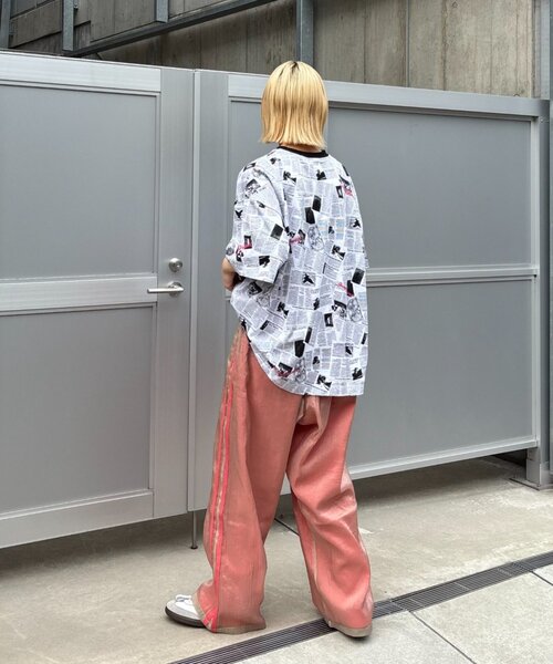 SOUNDSGOOOOD(サウンズグッド)の「【SOUNDS GOOOOD】レイヤードシアーイージーパンツ(その他パンツ・メンズ・ブラック/ベージュ・ONE SIZE)」の3枚目の写真
