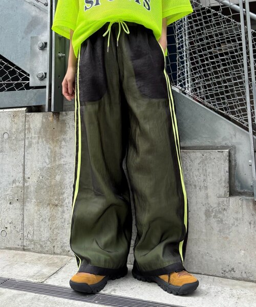 SOUNDSGOOOOD(サウンズグッド)の「【SOUNDS GOOOOD】レイヤードシアーイージーパンツ(その他パンツ・メンズ・ブラック/ベージュ・ONE SIZE)」の4枚目の写真