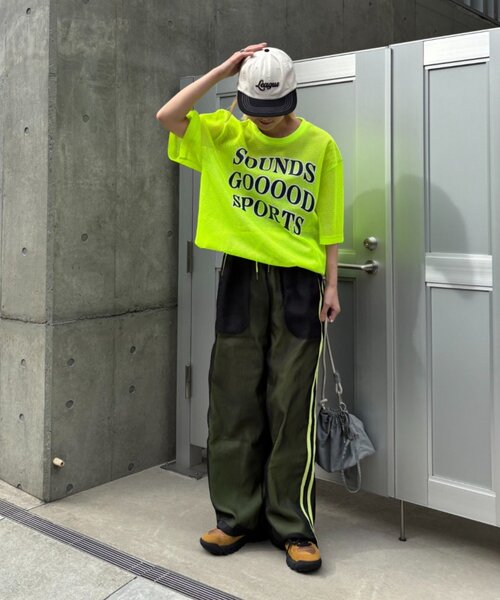 SOUNDSGOOOOD(サウンズグッド)の「【SOUNDS GOOOOD】レイヤードシアーイージーパンツ(その他パンツ・メンズ・ブラック/ベージュ・ONE SIZE)」の7枚目の写真