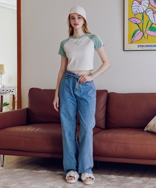 ZEROPLANET（ゼロプラネット）の「ニコルスポーティクロップトップ[グリーン]（Tシャツ/カットソー・レディース・その他・MEDIUM/SMALL）」の2枚目の写真