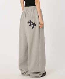 bounDary（バウンダリー）の「ツインクロスバッグパッチロングスウェットパンツ[グレー]（スウェットパンツ）」