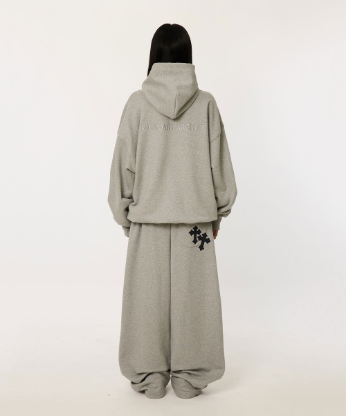 bounDary（バウンダリー）の「ツインクロスバッグパッチロングスウェットパンツ[グレー]（スウェットパンツ・レディース・その他・MEDIUM/LARGE/X-LARGE）」の3枚目の写真