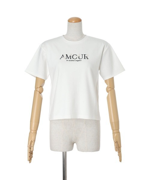an another angelus(アンアナザーアンジェラス)の「パールロゴ刺繍T/fint フィント(Tシャツ/カットソー・レディース・オフホワイト/ブラック/ライトピンク・FREE)」の12枚目の写真