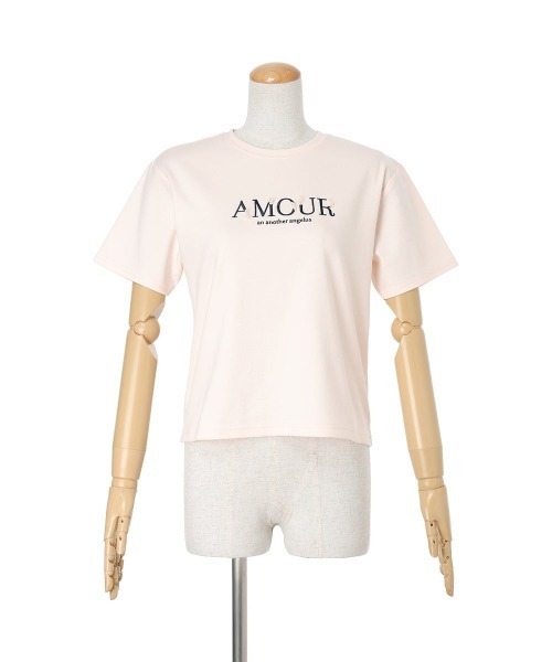 an another angelus(アンアナザーアンジェラス)の「パールロゴ刺繍T/fint フィント(Tシャツ/カットソー・レディース・オフホワイト/ブラック/ライトピンク・FREE)」の13枚目の写真
