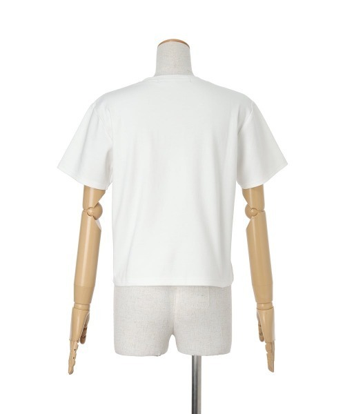 an another angelus(アンアナザーアンジェラス)の「パールロゴ刺繍T/fint フィント(Tシャツ/カットソー・レディース・オフホワイト/ブラック/ライトピンク・FREE)」の15枚目の写真