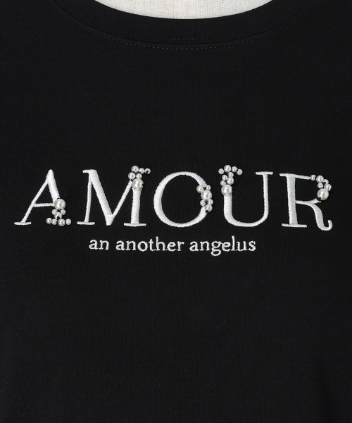 an another angelus(アンアナザーアンジェラス)の「パールロゴ刺繍T/fint フィント(Tシャツ/カットソー・レディース・オフホワイト/ブラック/ライトピンク・FREE)」の19枚目の写真