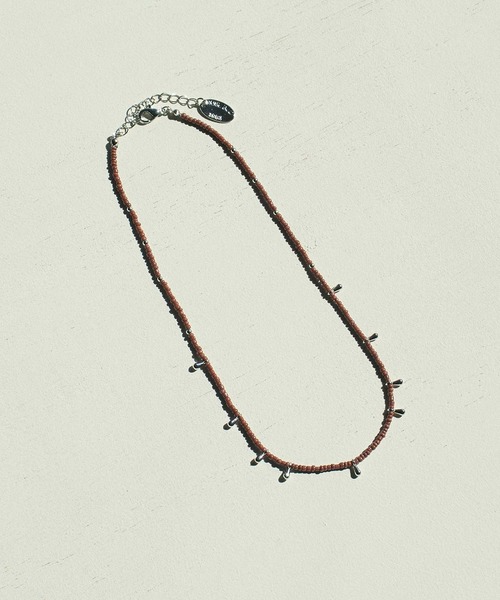 ROSE BUD（ローズバッド）の「COLOR BEADS NECKLACE（ネックレス・レディース・ブラウン/ホワイト・ONE SIZE）」の7枚目の写真