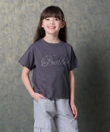 THE CASUAL（カジュアル）の「ラインストーン 短丈 クロップド Tシャツ（Tシャツ/カットソー）」