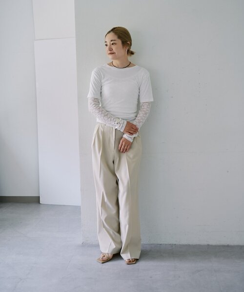 SHENERY(シーナリー)の「【LUALY】アジャストメントタックパンツ(その他パンツ・レディース・グレー/アイボリー・36/38)」の9枚目の写真