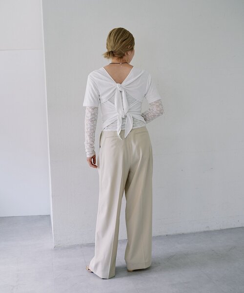 SHENERY(シーナリー)の「【LUALY】アジャストメントタックパンツ(その他パンツ・レディース・グレー/アイボリー・36/38)」の7枚目の写真