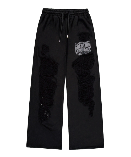 ROCKCAKE（ロックケーキ）の「Creation Damage Jogger - Black（スウェットパンツ・レディース・その他・X-SMALL/SMALL）」の4枚目の写真