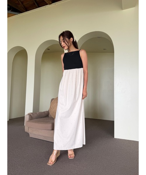 TRUNC(トランクエイティーエイト)の「Open-Back Dot Print Dress/ オープンバックドットプリントドレス(ワンピース・レディース・ブラック/ベージュ・FREE)」の12枚目の写真