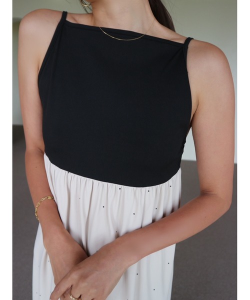 TRUNC(トランクエイティーエイト)の「Open-Back Dot Print Dress/ オープンバックドットプリントドレス(ワンピース・レディース・ブラック/ベージュ・FREE)」の22枚目の写真