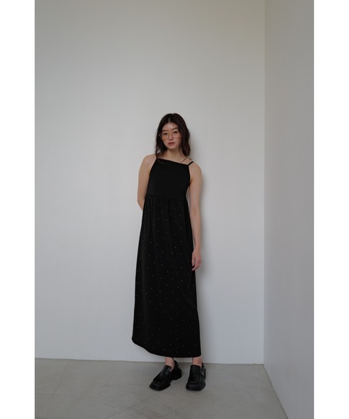 TRUNC(トランクエイティーエイト)の「Open-Back Dot Print Dress/ オープンバックドットプリントドレス(ワンピース・レディース・ブラック/ベージュ・FREE)」の9枚目の写真