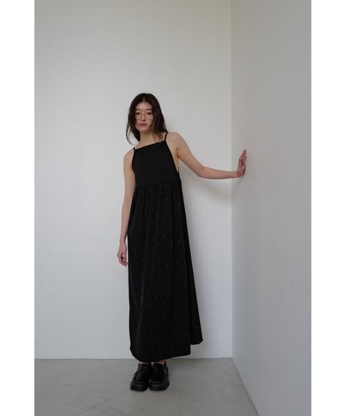 TRUNC(トランクエイティーエイト)の「Open-Back Dot Print Dress/ オープンバックドットプリントドレス(ワンピース・レディース・ブラック/ベージュ・FREE)」の10枚目の写真