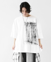 minsobi | ハンドペイント風 ブラシタッチ スーパービッグTシャツ（ユニセックス）(Tシャツ/カットソー)