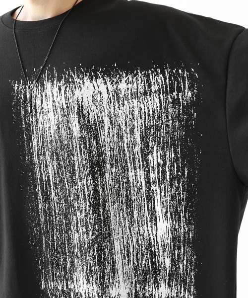 minsobi(ミンソビ)の「ハンドペイント風 ブラシタッチ スーパービッグTシャツ(ユニセックス)(Tシャツ/カットソー・メンズ・ホワイト/ブラック・FREE)」の12枚目の写真