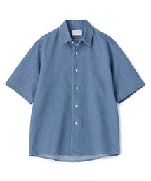 UNION STATION（ユニオンステーション）の「メッシュデニムハーフスリーブシャツ<ストレッチ・ハンドウォッシャブル・通気性>（シャツ/ブラウス）」