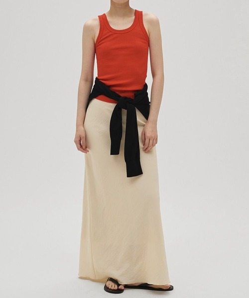 TODAYFUL（トゥデイフル）の「[TODAYFUL/トゥデイフル]Useful Seamless Rib Tanktop（タンクトップ・レディース・ライトベージュ/レッド・FREE）」の6枚目の写真