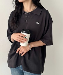 POLOCHAMPS(ポロチャンプス)/ワンポイント刺繍 ポロシャツ 半端袖 オーバーFIT/POLOSHIRT
