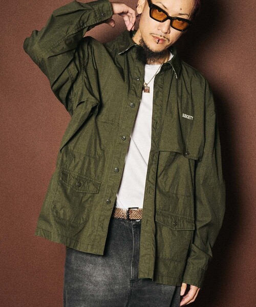 Subciety(サブサエティ)の「Mackinaw jacket(ブルゾン・メンズ・ブラック/オリーブ・LARGE/X-LARGE/SMALL/MEDIUM)」の1枚目の写真
