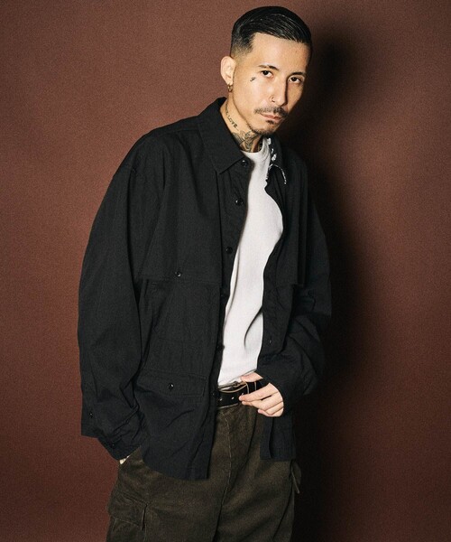 Subciety(サブサエティ)の「Mackinaw jacket(ブルゾン・メンズ・ブラック/オリーブ・LARGE/X-LARGE/SMALL/MEDIUM)」の7枚目の写真