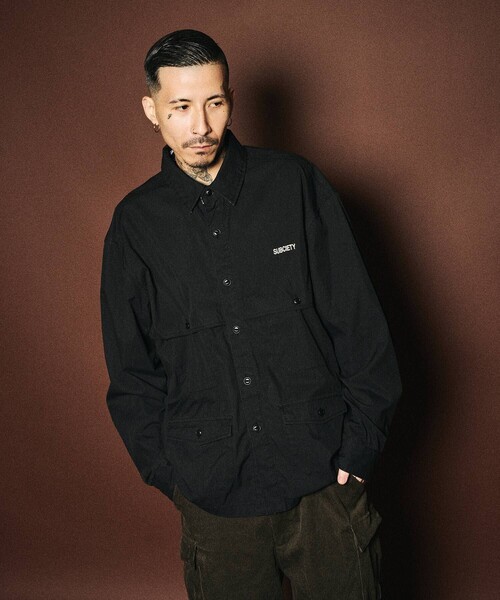 Subciety(サブサエティ)の「Mackinaw jacket(ブルゾン・メンズ・ブラック/オリーブ・LARGE/X-LARGE/SMALL/MEDIUM)」の9枚目の写真