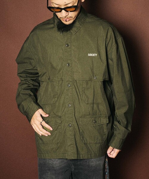 Subciety(サブサエティ)の「Mackinaw jacket(ブルゾン・メンズ・ブラック/オリーブ・LARGE/X-LARGE/SMALL/MEDIUM)」の13枚目の写真
