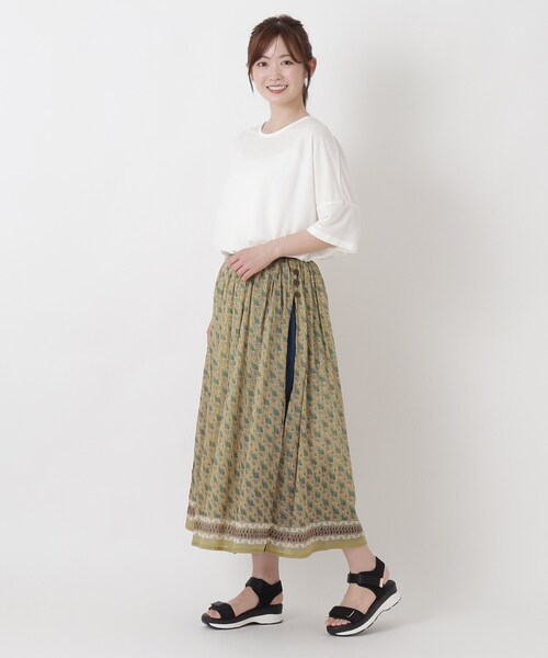 one'sterrace(ワンズテラス)の「リゾート パンツ付スカート(スカート・レディース・ブルー系その他7/ネイビー系5/ベージュ系8・02)」の10枚目の写真