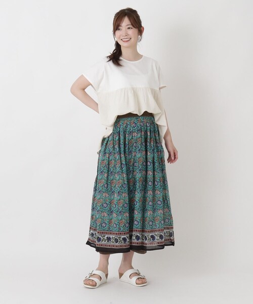 one'sterrace(ワンズテラス)の「リゾート パンツ付スカート(スカート・レディース・ブルー系その他7/ネイビー系5/ベージュ系8・02)」の7枚目の写真