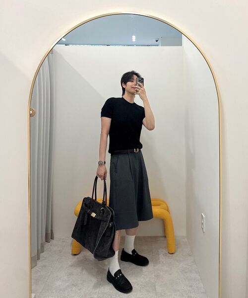 PRAIRIE(KR)(プレーリー)の「バミューダハーフスラックス(グレー)(その他パンツ・メンズ・グレー・SMALL/MEDIUM/LARGE)」の7枚目の写真