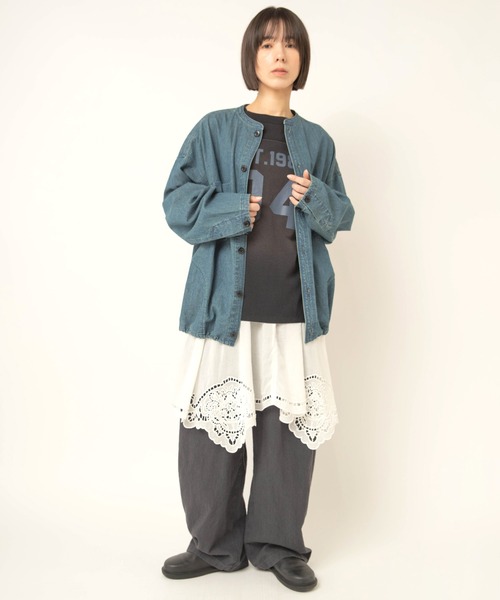 RNA-N(アールエヌエーエヌ)の「M2731 フットボールT(Tシャツ/カットソー・レディース・ベージュ/ブラック/キナリ・FREE)」の6枚目の写真