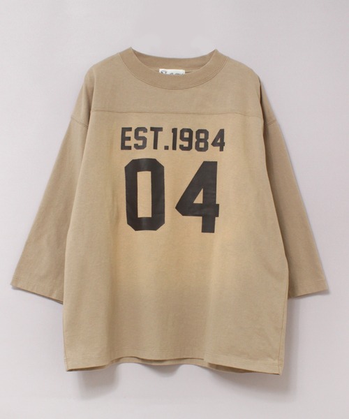RNA-N(アールエヌエーエヌ)の「M2731 フットボールT(Tシャツ/カットソー・レディース・ベージュ/ブラック/キナリ・FREE)」の12枚目の写真