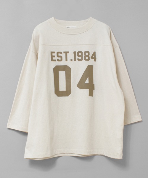 RNA-N(アールエヌエーエヌ)の「M2731 フットボールT(Tシャツ/カットソー・レディース・ベージュ/ブラック/キナリ・FREE)」の15枚目の写真
