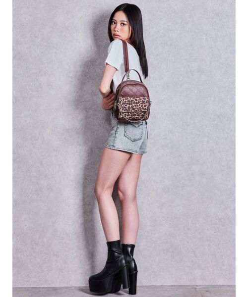 GYDA(ジェイダ)の「GYDA leopard bijou 5WAYミニリュック(バックパック/リュック・レディース・ブラウン/ブラック・FREE)」の7枚目の写真