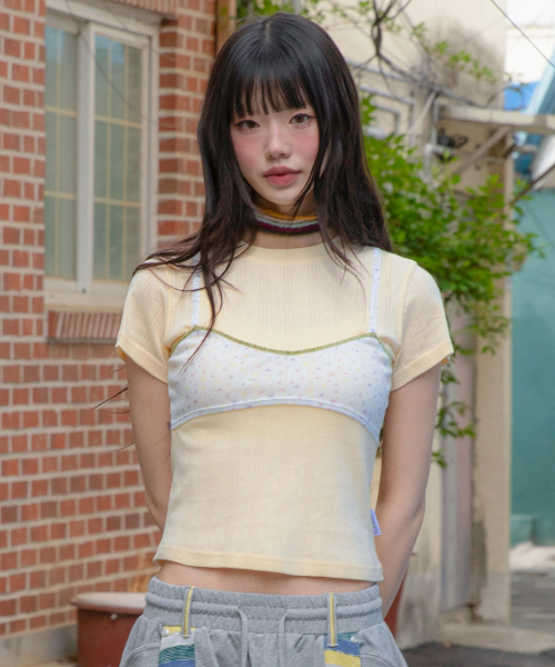 RuNaKi'Hu'(ルナキフ)の「WXT100 オハナ ビスチェ Tシャツ (クリームイエロー)(Tシャツ/カットソー・レディース・その他・1/2)」の7枚目の写真