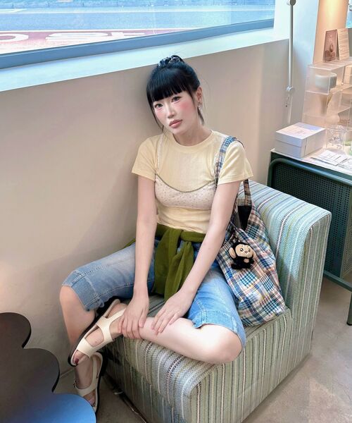 RuNaKi'Hu'(ルナキフ)の「WXT100 オハナ ビスチェ Tシャツ (クリームイエロー)(Tシャツ/カットソー・レディース・その他・1/2)」の2枚目の写真