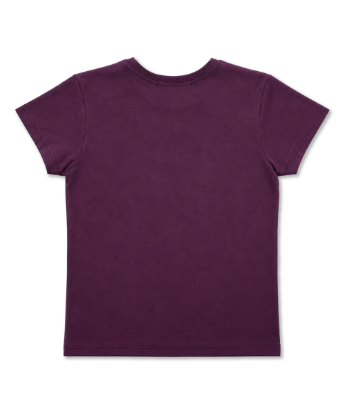 DAMISH(ダミシュ)の「シルケットコットンレタリングスリムTシャツ_パープル(Tシャツ/カットソー・レディース・パープル・OS)」の7枚目の写真