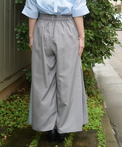 axes femme(アクシーズファム)の「接触冷感レース切替ワイドパンツ(その他パンツ・レディース・グレー/ブラック/レッド・FREE)」の5枚目の写真