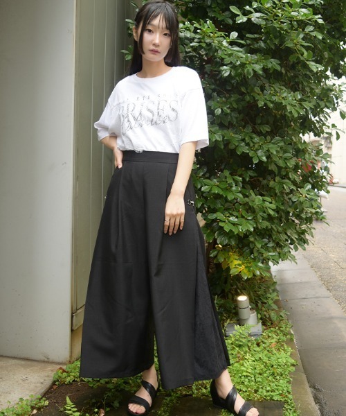 axes femme(アクシーズファム)の「接触冷感レース切替ワイドパンツ(その他パンツ・レディース・グレー/ブラック/レッド・FREE)」の11枚目の写真