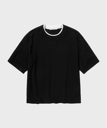 クロップHS Tシャツ_BLACK