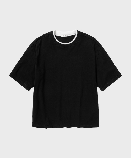 NONBLANK(ノンブランク)の「クロップHS Tシャツ_BLACK(Tシャツ/カットソー・メンズ・ブラック・MEDIUM/LARGE/X-LARGE)」の1枚目の写真