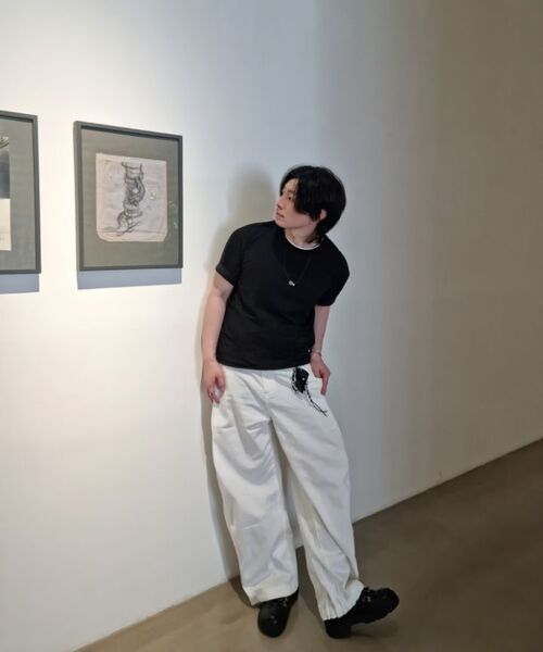 NONBLANK(ノンブランク)の「クロップHS Tシャツ_BLACK(Tシャツ/カットソー・メンズ・ブラック・MEDIUM/LARGE/X-LARGE)」の8枚目の写真