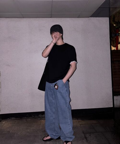 NONBLANK(ノンブランク)の「クロップHS Tシャツ_BLACK(Tシャツ/カットソー・メンズ・ブラック・MEDIUM/LARGE/X-LARGE)」の9枚目の写真