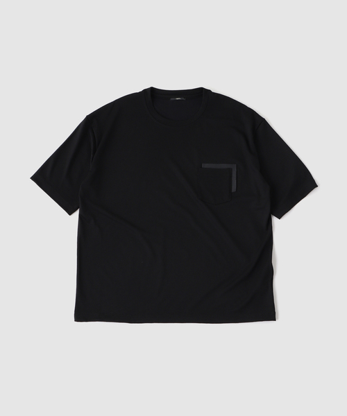EDIFICE（エディフィス）の「レザー パッチ ウール Tシャツ（Tシャツ/カットソー・メンズ・ブラック/ベージュ/ブラウン・LARGE/MEDIUM）」の20枚目の写真