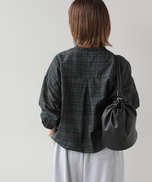 JOURNAL STANDARD relume(ジャーナルスタンダード レリューム)の「ドロストワイドシアーチェックシャツ(シャツ/ブラウス・レディース・ネイビー/ブラック/ブラウン・FREE)」の21枚目の写真