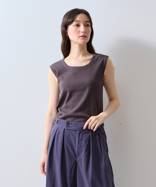 LOGEMENT DE CLAIRE(ロジュモンドクレール)の「ノースリーブプルオーバー(Tシャツ/カットソー・レディース・ブラック/チャコールグレー/オフホワイト・FREE)」の3枚目の写真