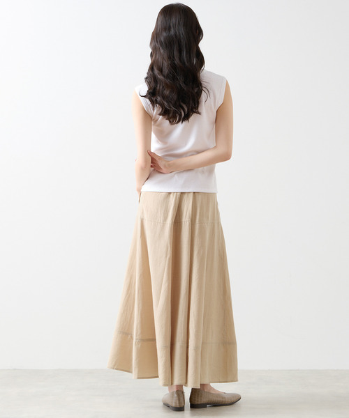 LOGEMENT DE CLAIRE(ロジュモンドクレール)の「ノースリーブプルオーバー(Tシャツ/カットソー・レディース・ブラック/チャコールグレー/オフホワイト・FREE)」の4枚目の写真